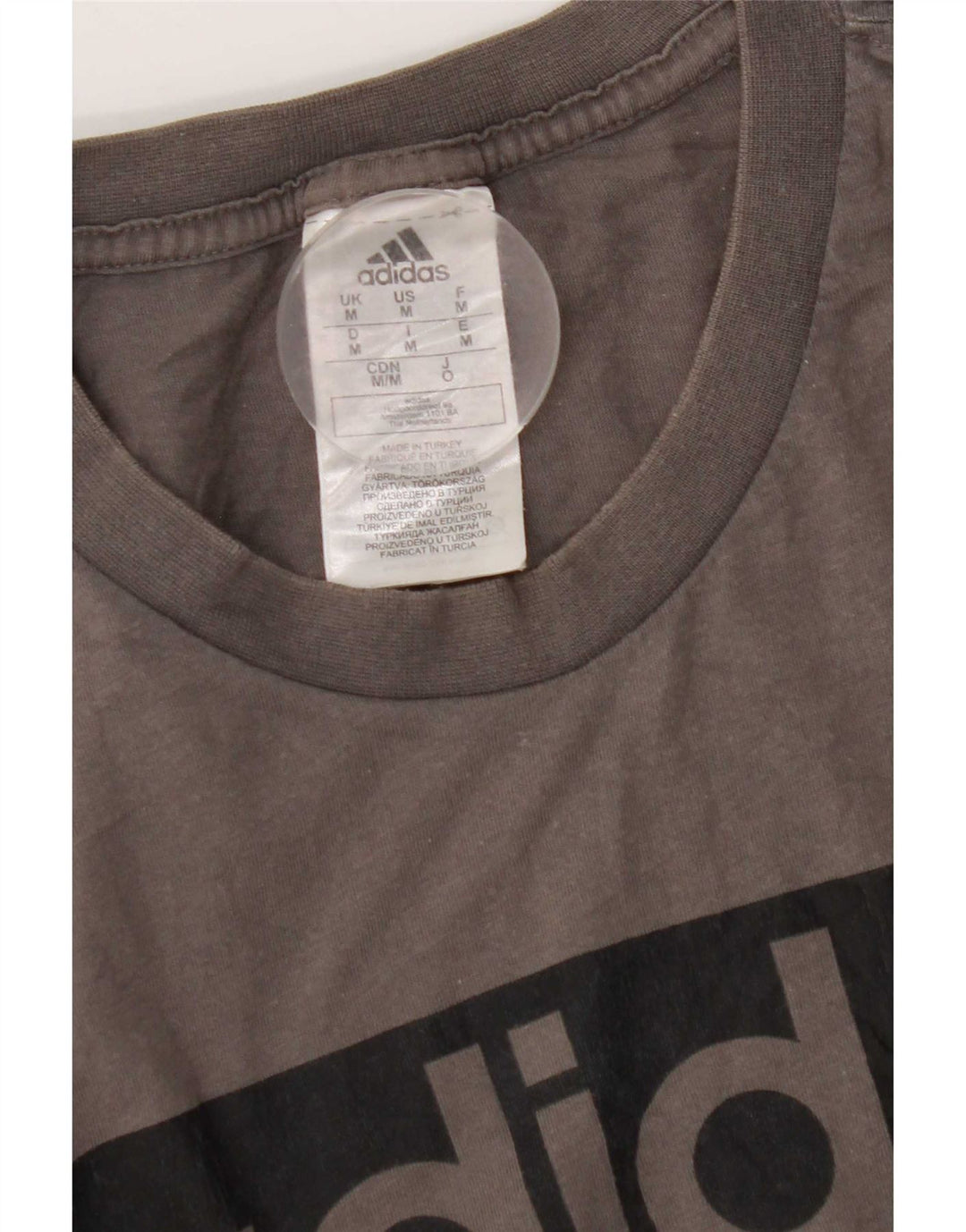 Adidas muška majica s grafičkim motivima, srednje sivi pamuk