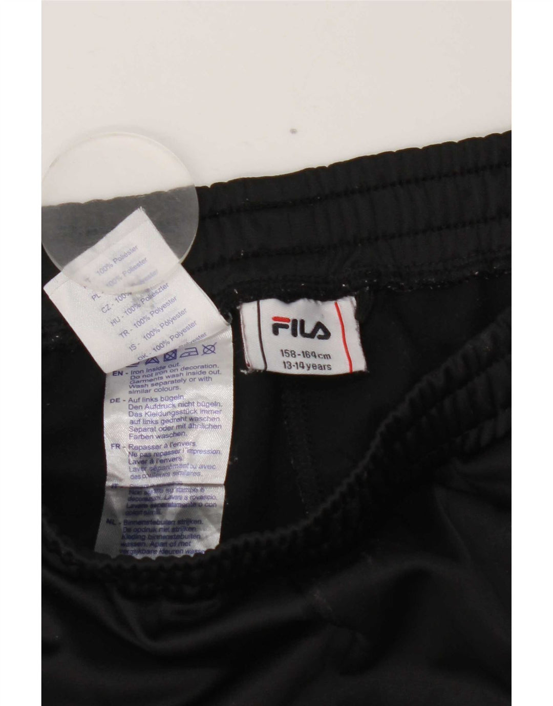 Fila Boys Graphic Trenirke Hlače 13-14 godina crne poliesterske