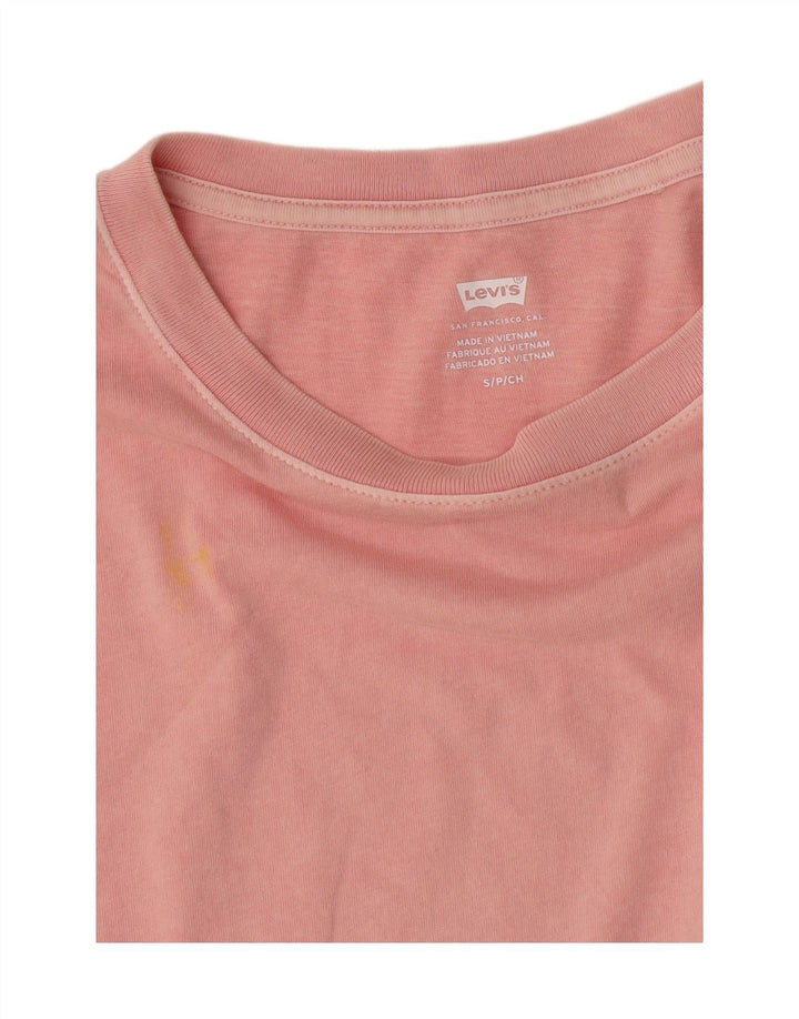 Gornja ženska majica kratkih rukava Levi's s velikim grafičkim motivima UK 10 Small Pink
