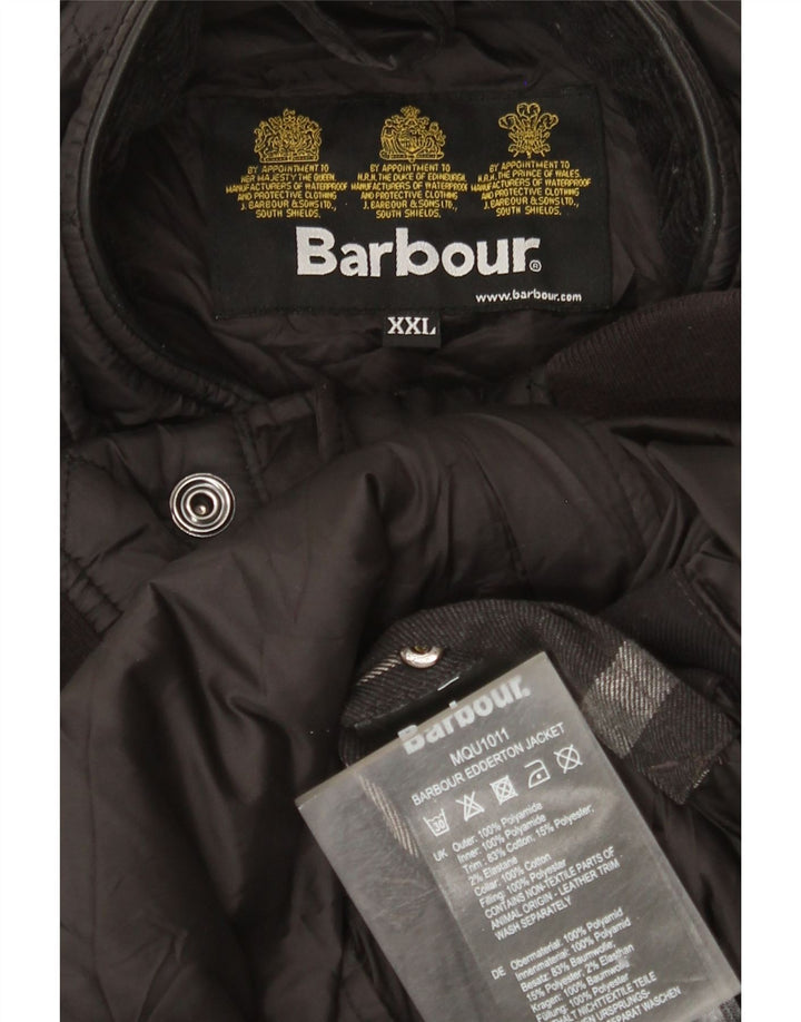 Barbour muška prošivena jakna UK 44 2XL crni poliamid