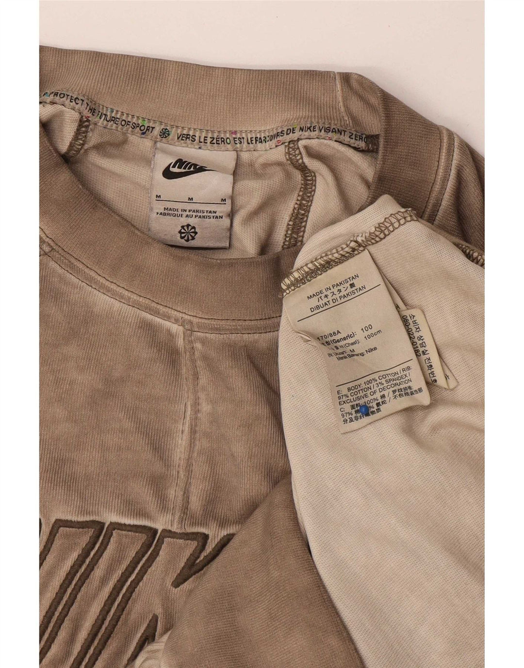 Nike muška majica s grafičkim motivima srednje bež pamuk