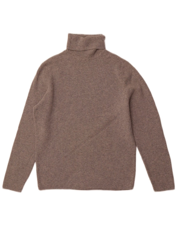 MASSIMO DUTTI Ženski pulover s rol izrezom UK 16 Velika siva vunena