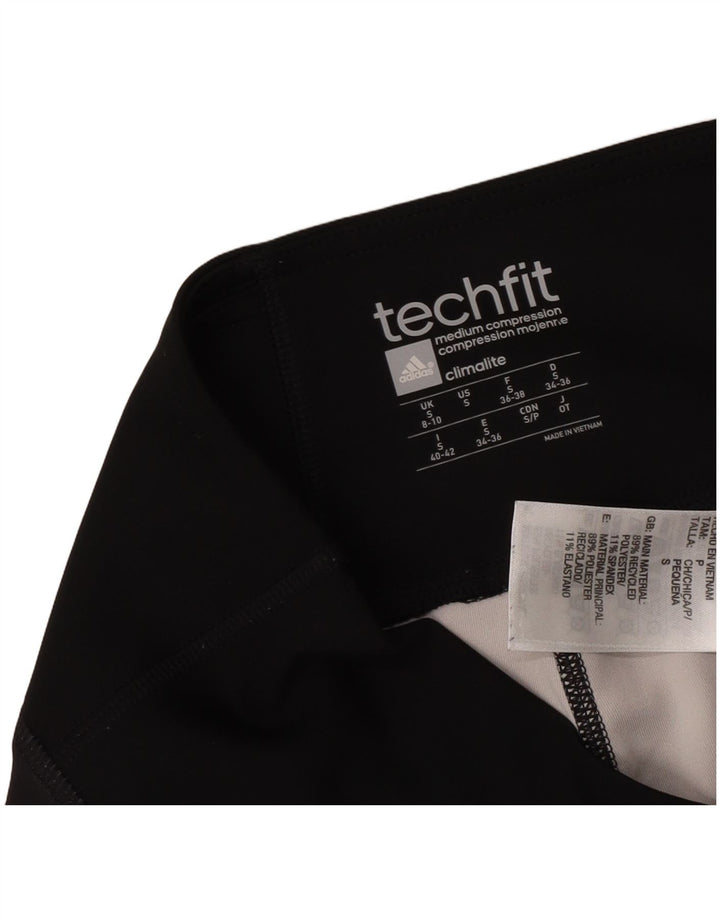 Adidas ženske tajice s apstraktnim uzorkom Climalite UK 8/10 male crne