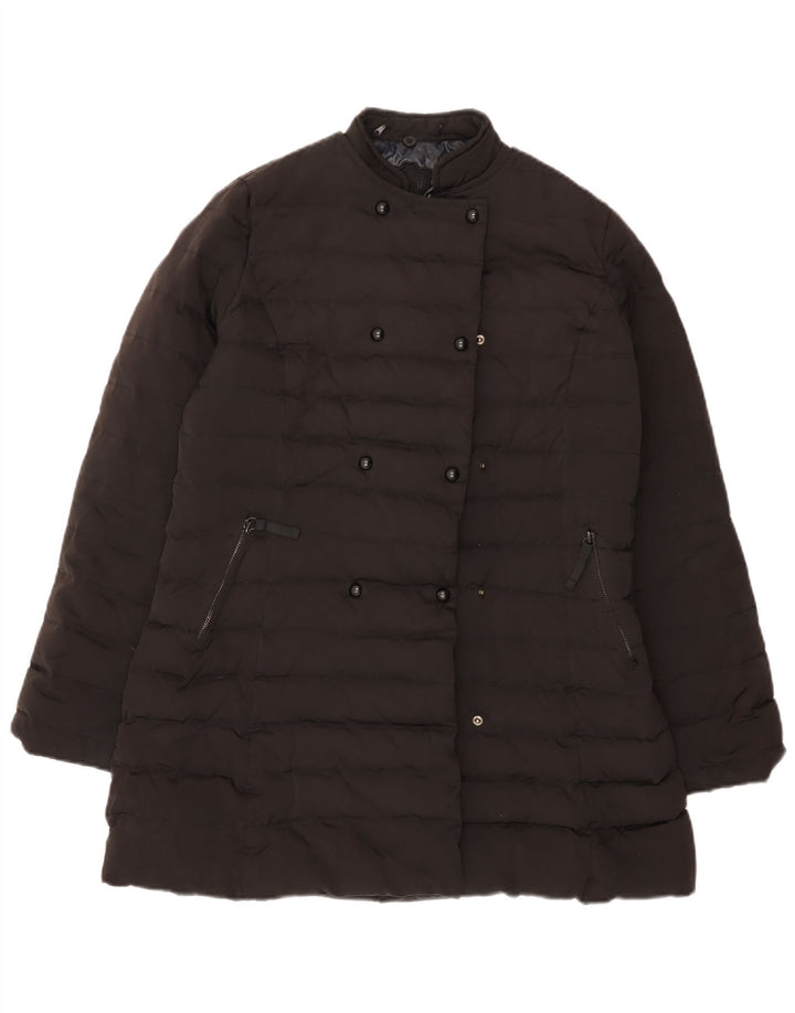 Massimo Dutti ženski podstavljeni kaput UK 16 veliki crni poliester