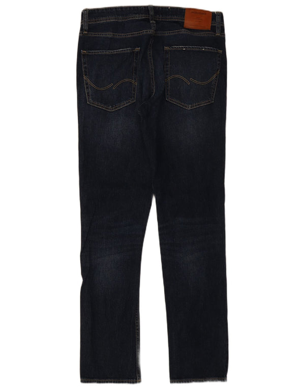 Jack & Jones Muške Tim Slim Straight Jeans W32 L34 Plavi pamuk
