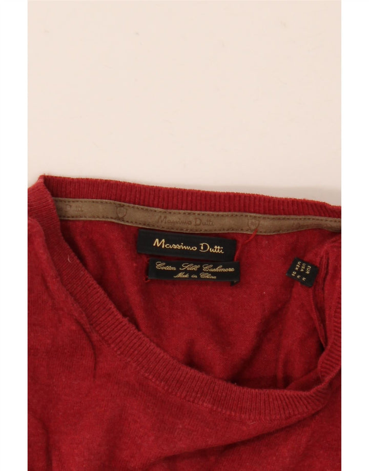 Massimo Dutti muški džemper s okruglim izrezom Srednje crveni pamuk