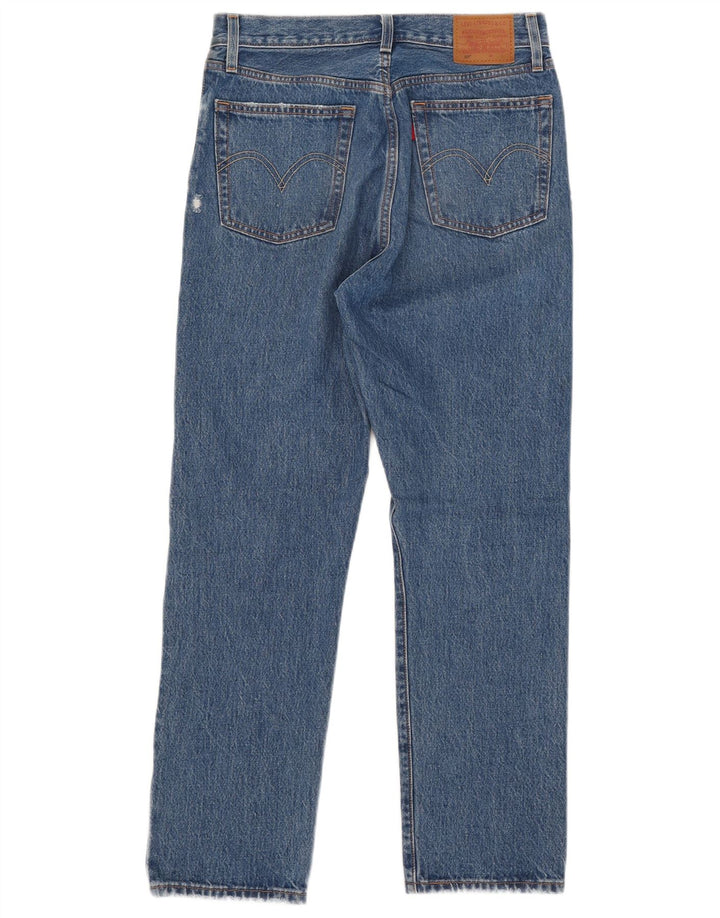 Levi's ženske 501 ravne traperice W27 L29 plavi pamuk