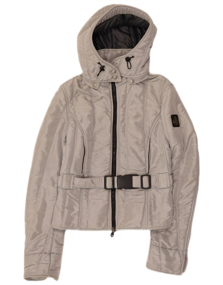 REFRIGIWEAR Ženska bomber jakna s kapuljačom Cruz UK 14 veliki srebrni poliester