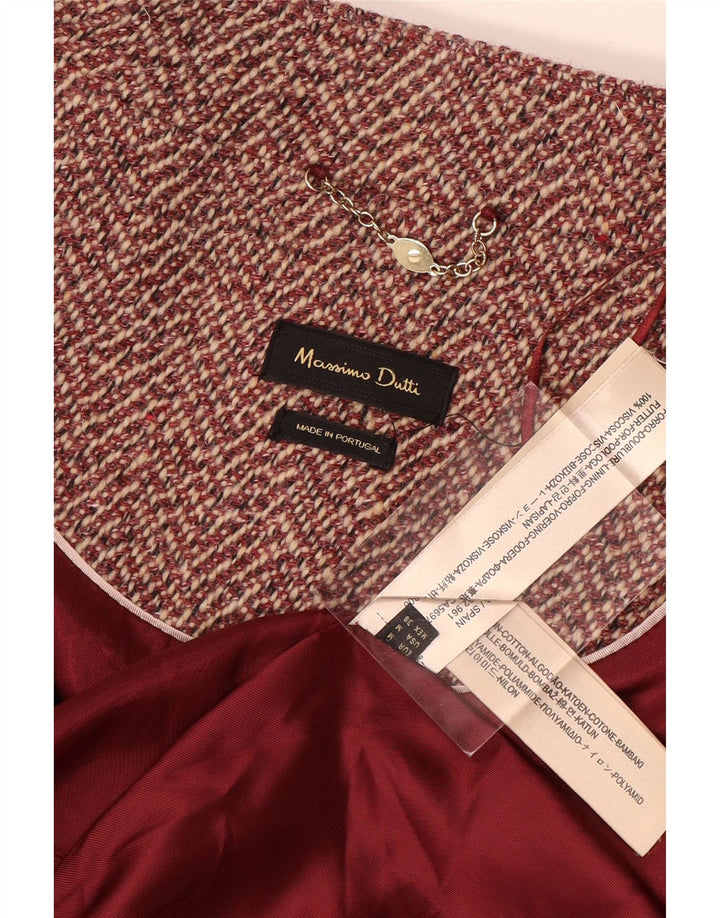 Ženski kaput Massimo Dutti UK 14 Srednja crvena riblja kost od viskoze