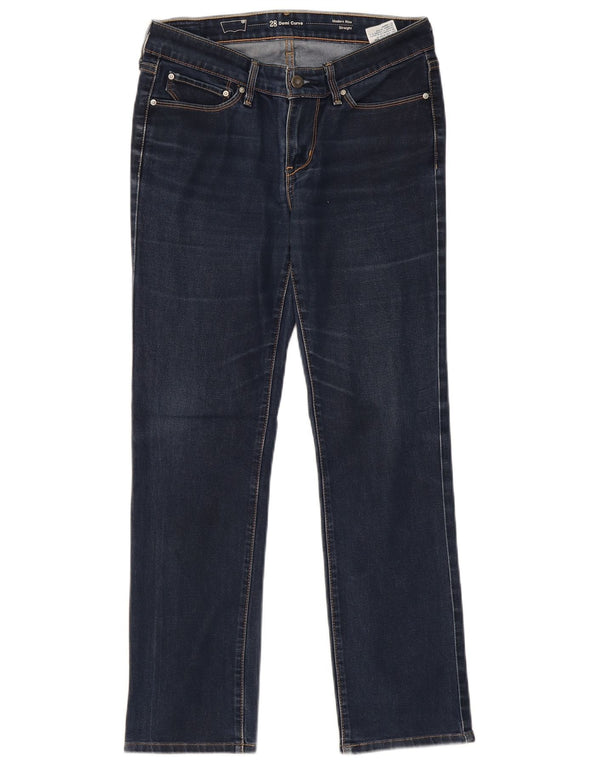 Levi's Womens Demi Curve Modern Rise Straight Jeans W28 L28 Navy Blue