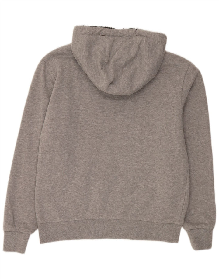 Saltrock muška pulover s kapuljačom Devon Graphic Sherpa Zip srednje siva retro