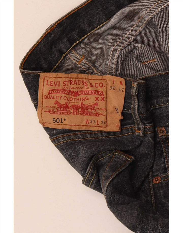 Levi's muške 501 ravne traperice W33 L30 sive