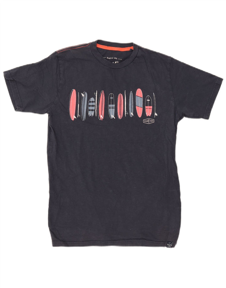 WEIRD FISH Muška majica kratkih rukava s grafičkim motivima Mala tamnoplava pamuk