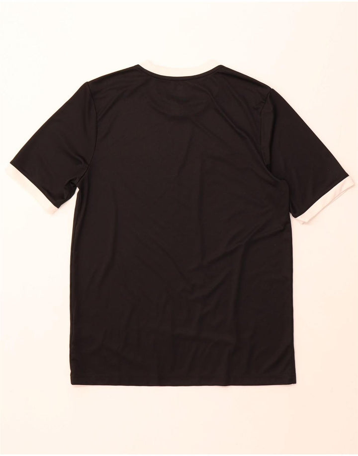 ADIDAS majica kratkih rukava Climalite za dječake 15-16 godina XL crni prugasti poliester