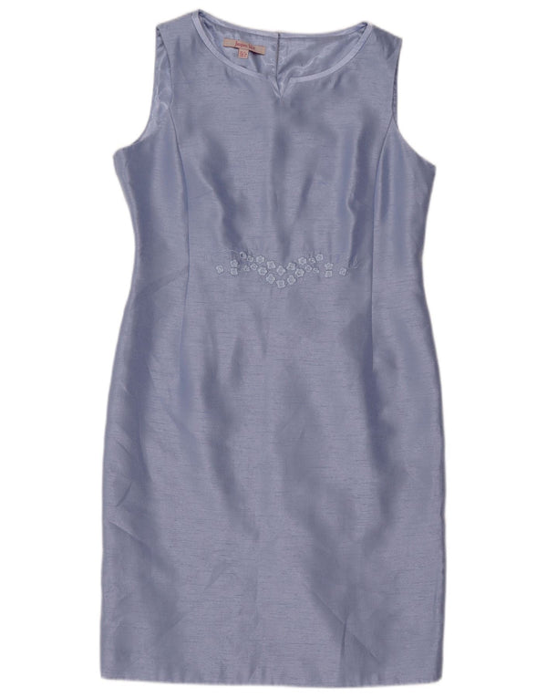 Jaques Vert ženska plava haljina bez rukava UK 14 velika plava cvjetna viskoza