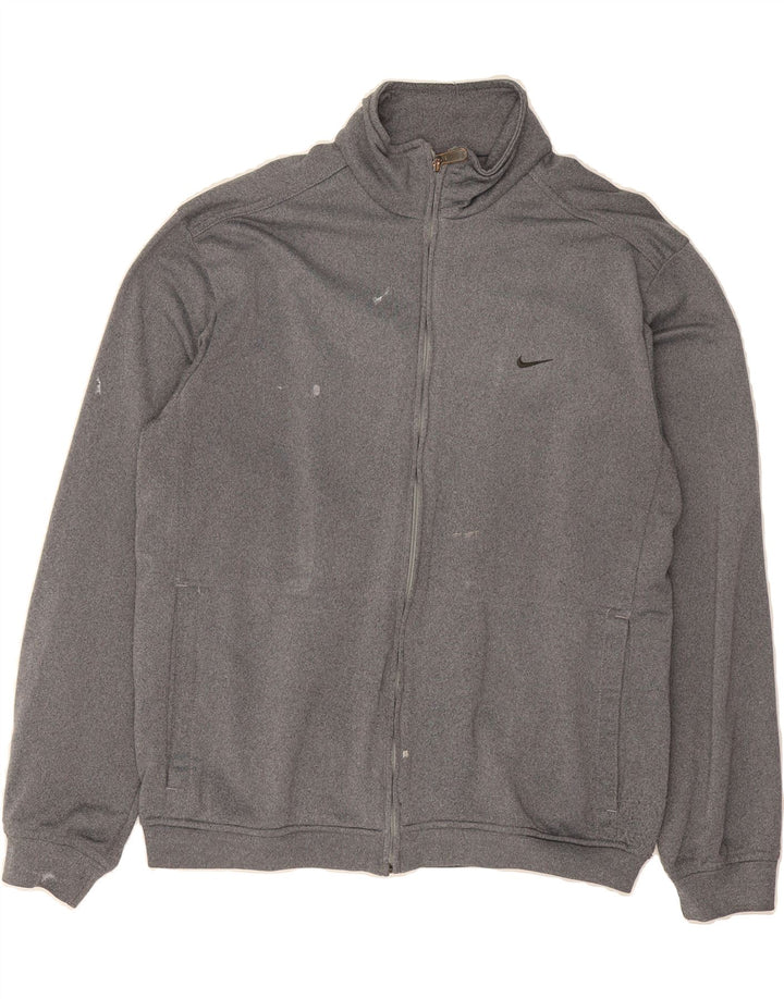 NIKE Mens Tracksuit Top Jacket UK 39/41 Medium Grey Polyester Vintage Nike and Second-Hand Nike from Messina Hembry 