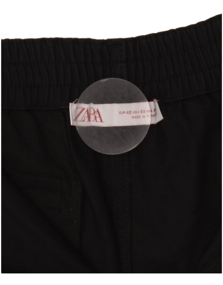 Zara muške kargo kratke hlače EU 42 Large W32 crni pamuk