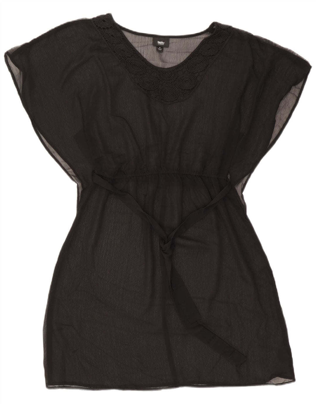 Mossimo ženska haljina za plažu UK 10 Mala crna poliesterska