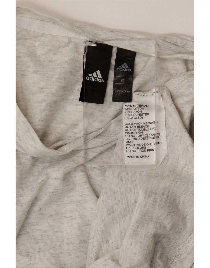 Adidas ženska majica kratkih rukava UK 12 srednje sivi pamuk