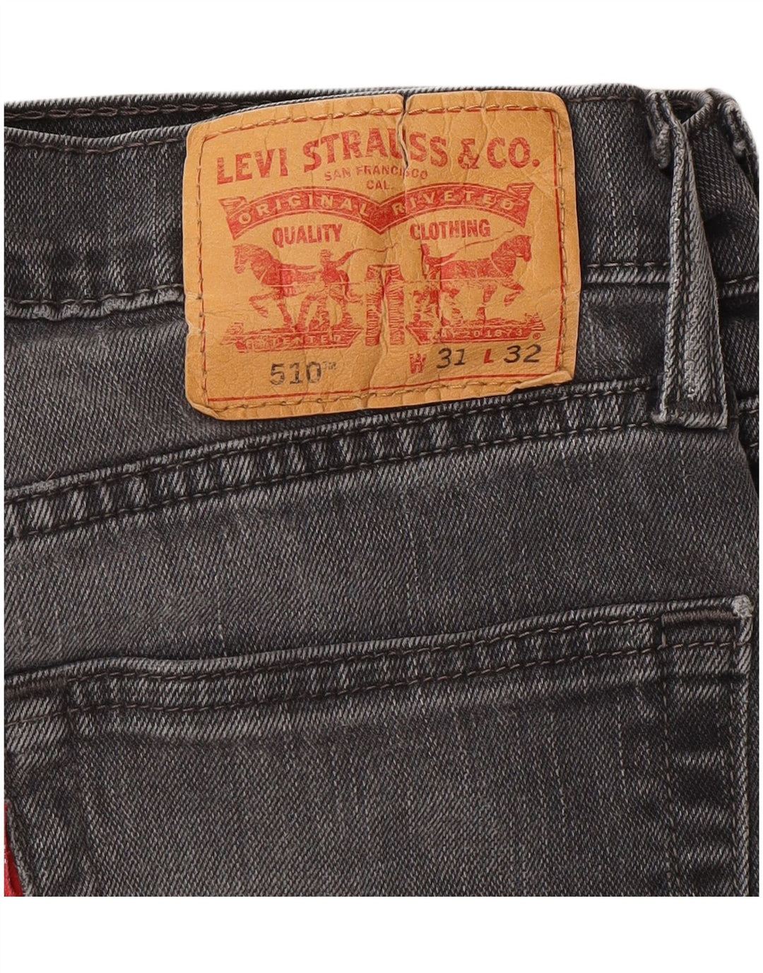 LEVI'S Muške 510 uske traperice W31 L32 Sivi pamuk