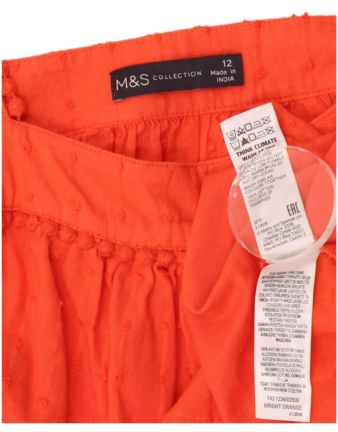 Marks & Spencer ženska majica bez rukava UK 12 srednje narančasta točkasta