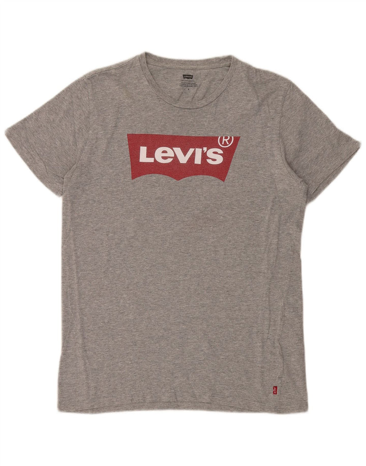 Levi's muška majica kratkih rukava s grafičkim motivima, srednje sivi pamuk