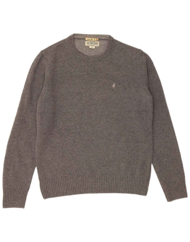 Veliki sivi vuneni džemper s okruglim izrezom Marlboro Classics