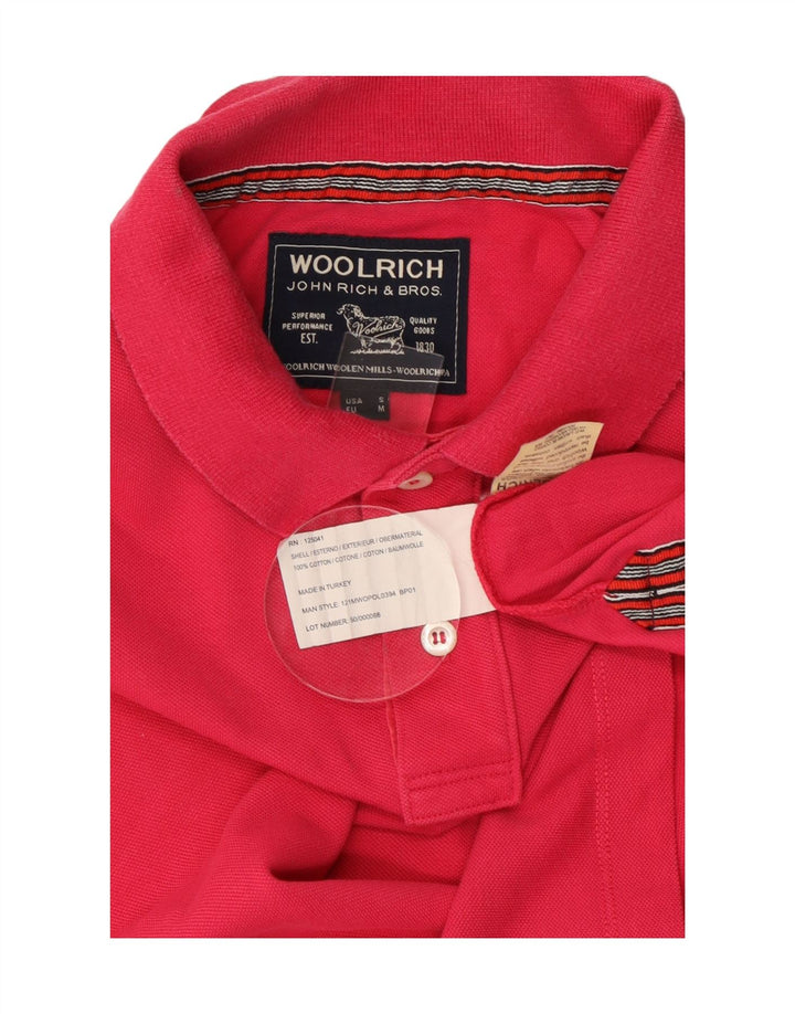 WOOLRICH Muška polo majica Mala ružičasta pamučna