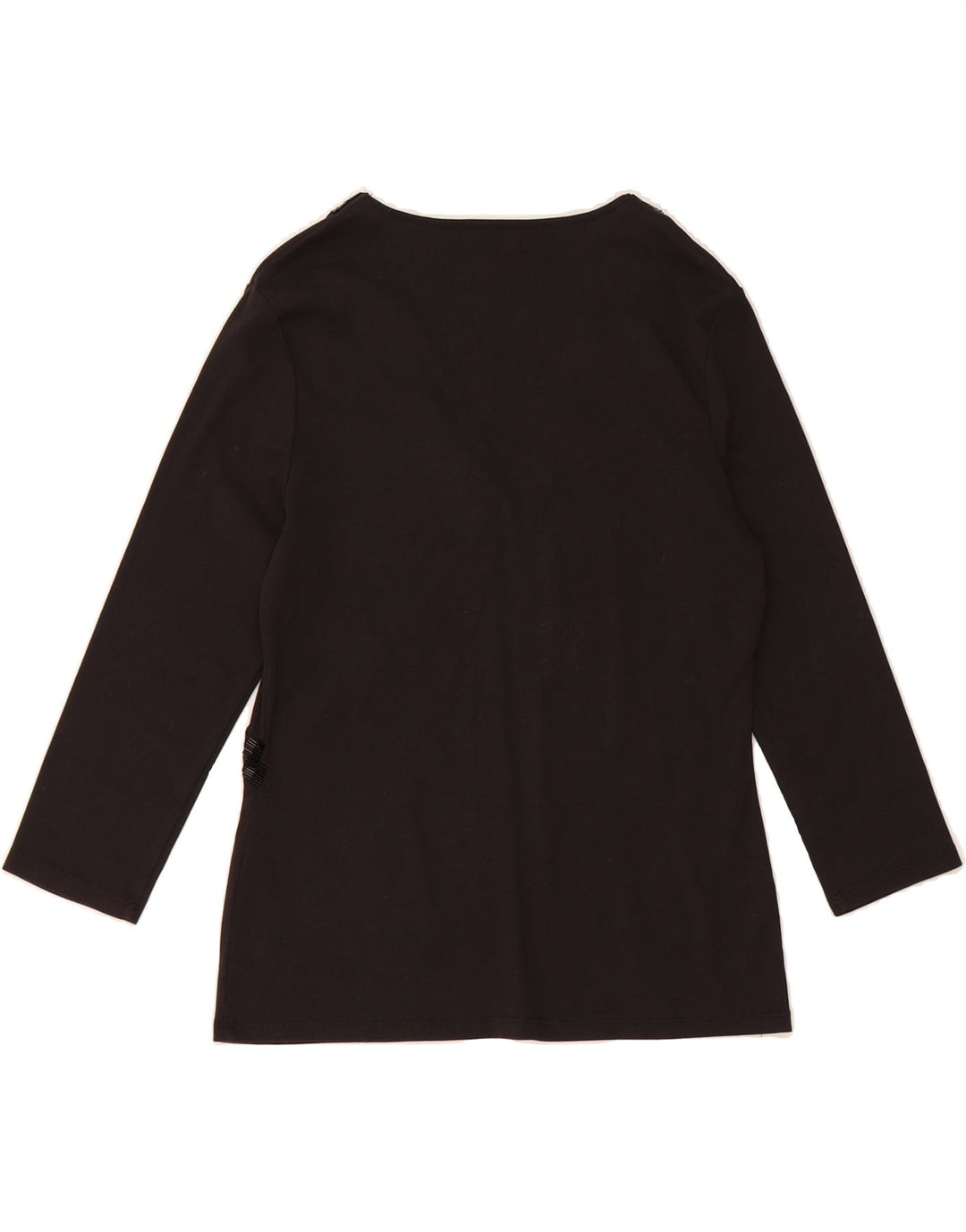 MONSOON Womens Top 3/4 Sleeve UK 14 Medium  Black Cotton Vintage Monsoon and Second-Hand Monsoon from Messina Hembry 