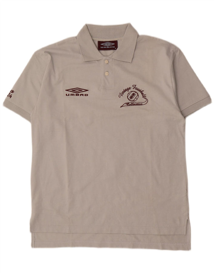 Umbro muška grafička polo majica srednje sivi pamuk