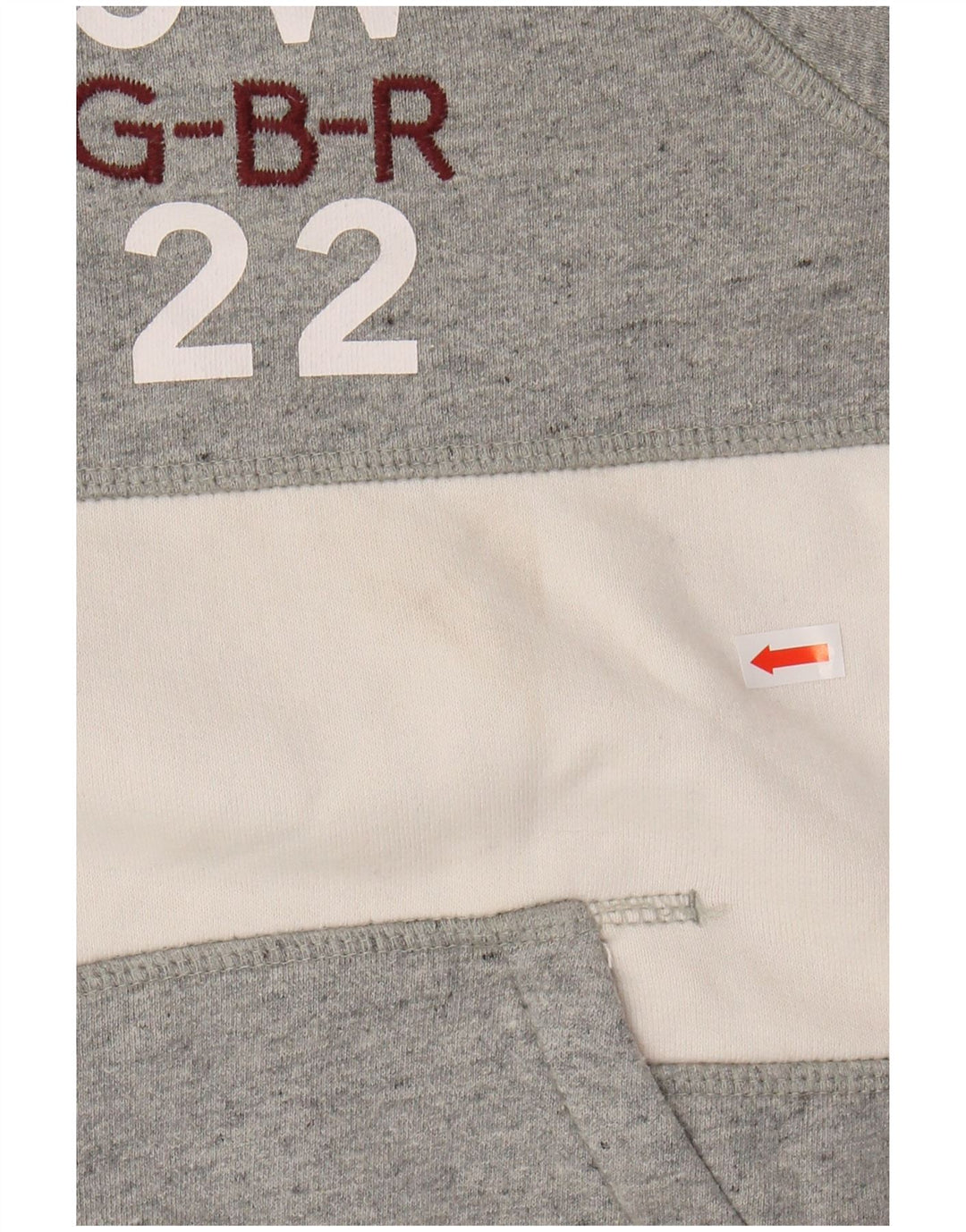 JACK WILLS Ženska majica s kapuljačom s kapuljačom s grafičkim motivima UK 12 srednje siva boja