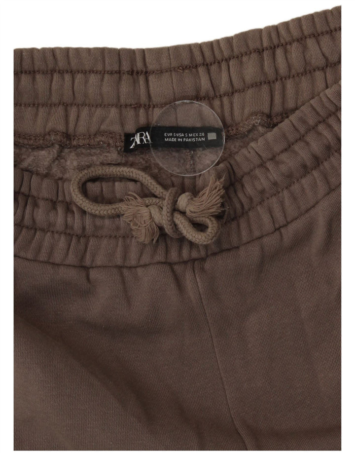 Zara ženska trenirka hlače Joggers UK 10 Small Brown Cotton