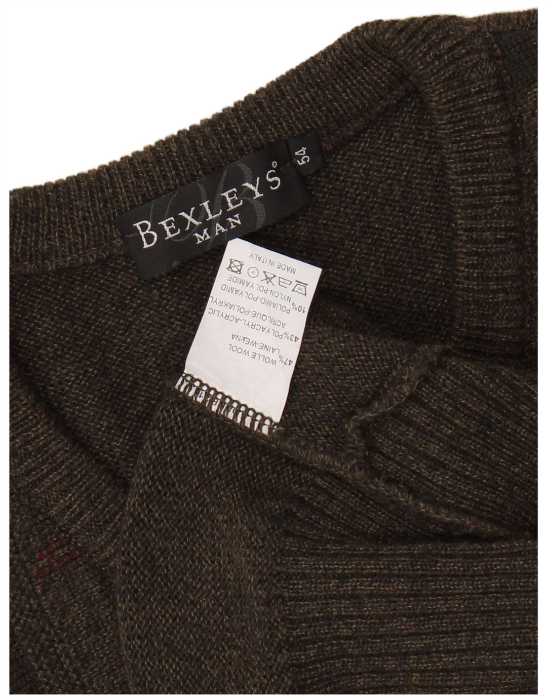 BEXLEYS muški prsluk bez rukava IT 54 XL vuna na smeđe pruge