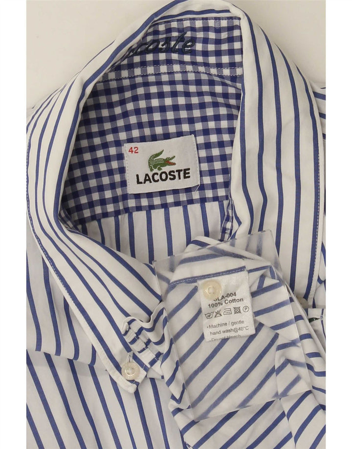 Lacoste muška košulja veličine 42, pamuk s velikim bijelim prugama