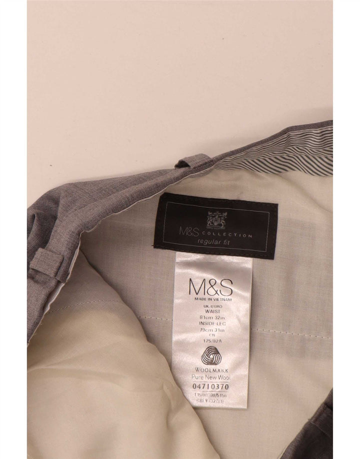 Marks & Spencer muške hlače standardnog kroja W32 L31 Siva vuna