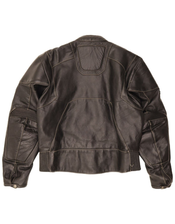 POLO ženska kožna trkaća jakna UK 14 Srednja crna koža