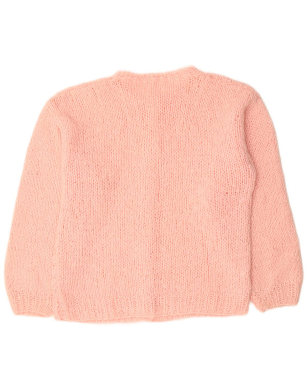 VINTAGE Womens Cardigan Sweater UK 18 XL Pink Acrylic