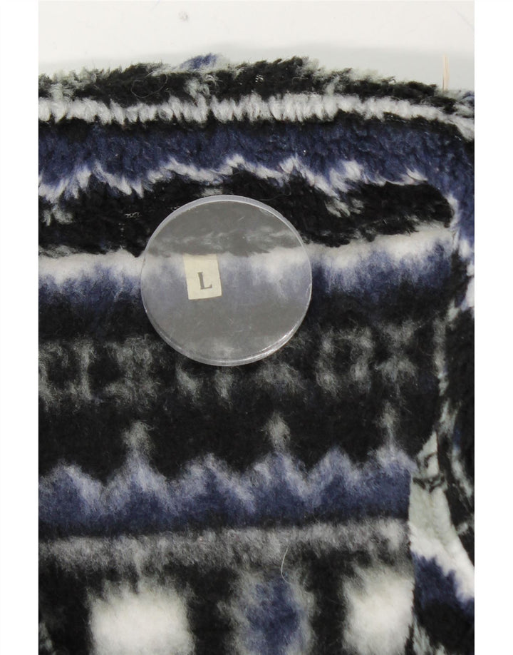 VINTAGE Muška jakna od flisa UK 40 Large Navy Blue Fair Isle