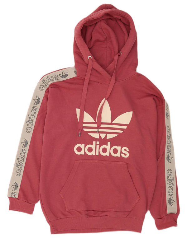 Adidas ženska majica s kapuljačom s grafičkim motivima UK 8 XS, ružičasti pamuk