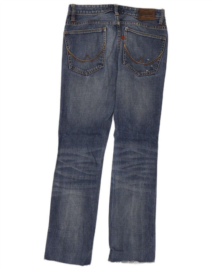 Superdry ženske uske traperice s oštećenjem W28 L32 plavi pamuk