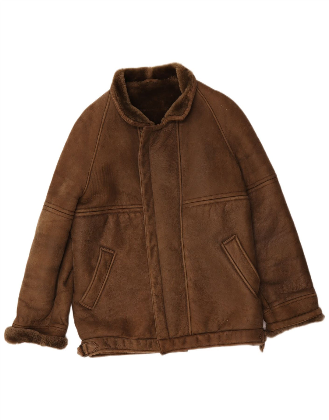 Vintage muška jakna s ovčicama IT 50 Large Brown