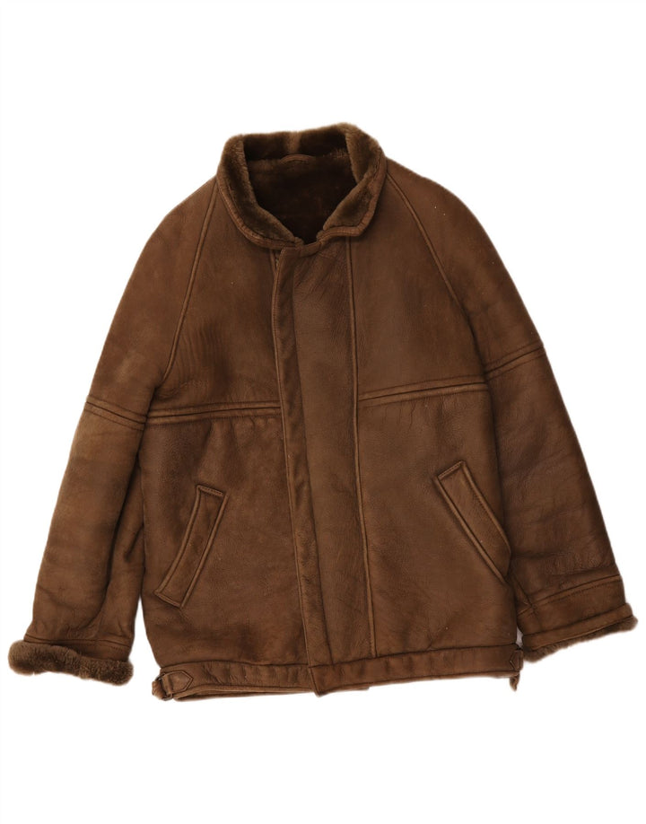 Vintage muška jakna s ovčicama IT 50 Large Brown