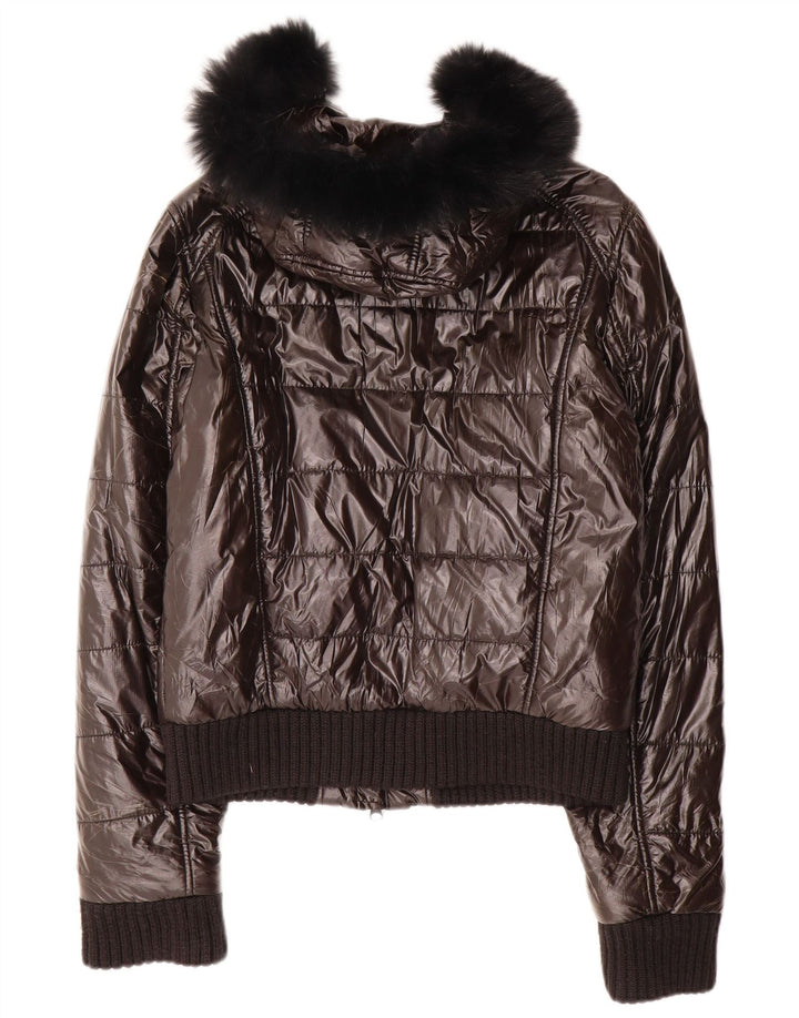 Ellesse ženska podstavljena jakna s kapuljačom UK 14 srednje crna