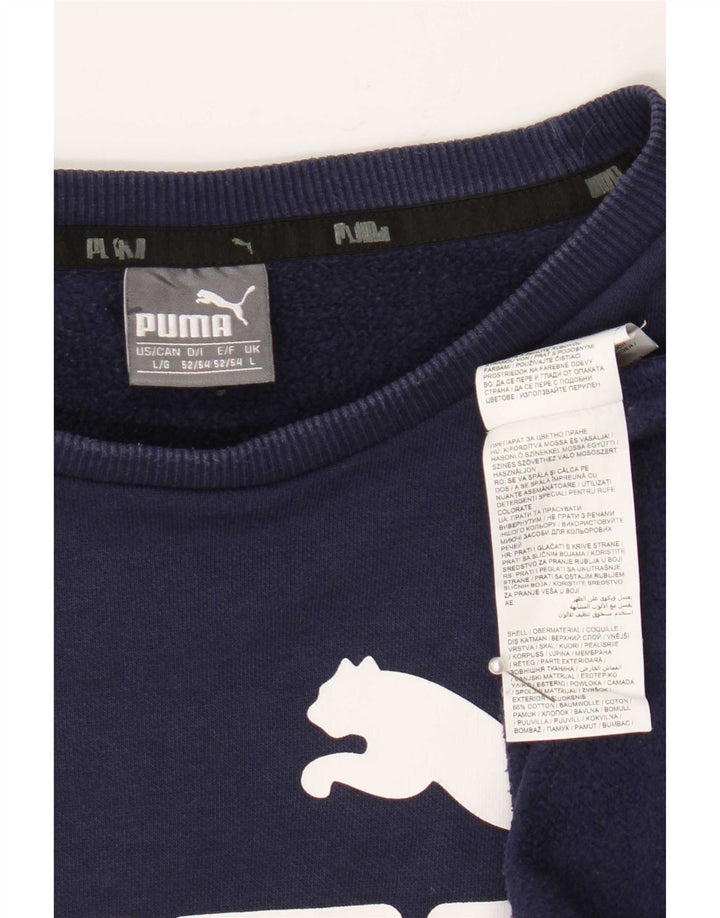 Puma muška majica s grafičkim motivima, veliki tamnoplavi pamuk