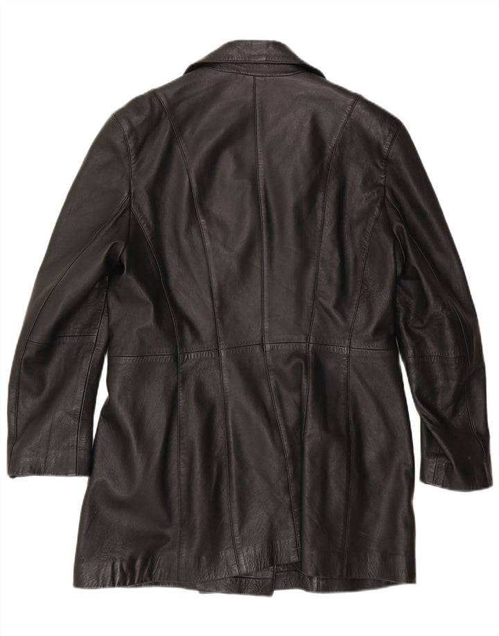 Vintage ženski kožni kaput EU 44 XL crna koža