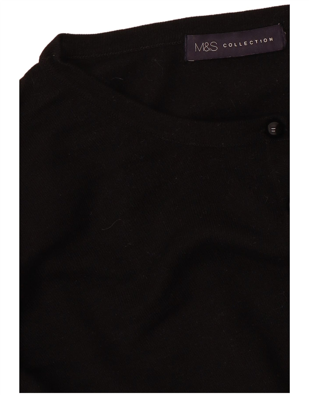 MARKS & SPENCER Ženski kratki kardigan pulover UK 14 srednje crna