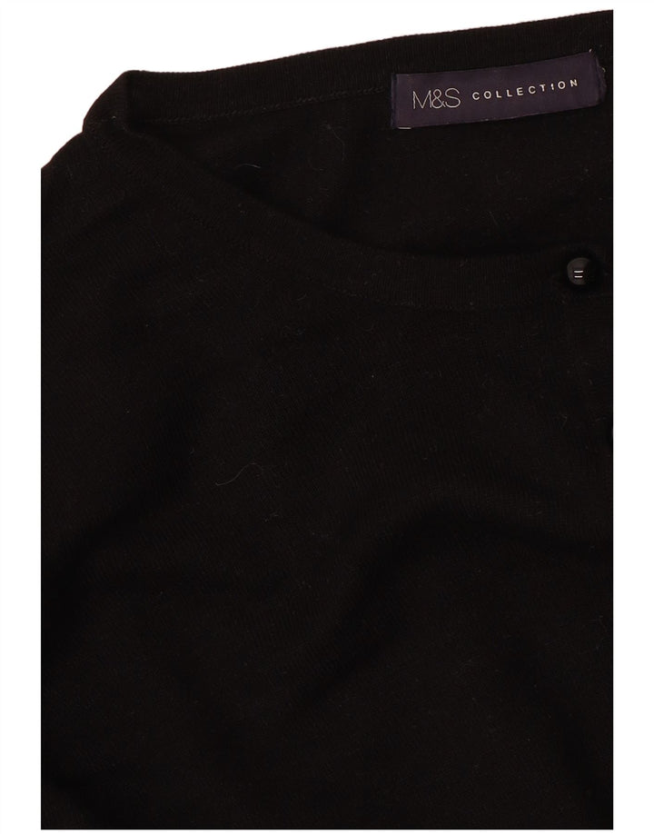 MARKS & SPENCER Ženski kratki kardigan pulover UK 14 srednje crna