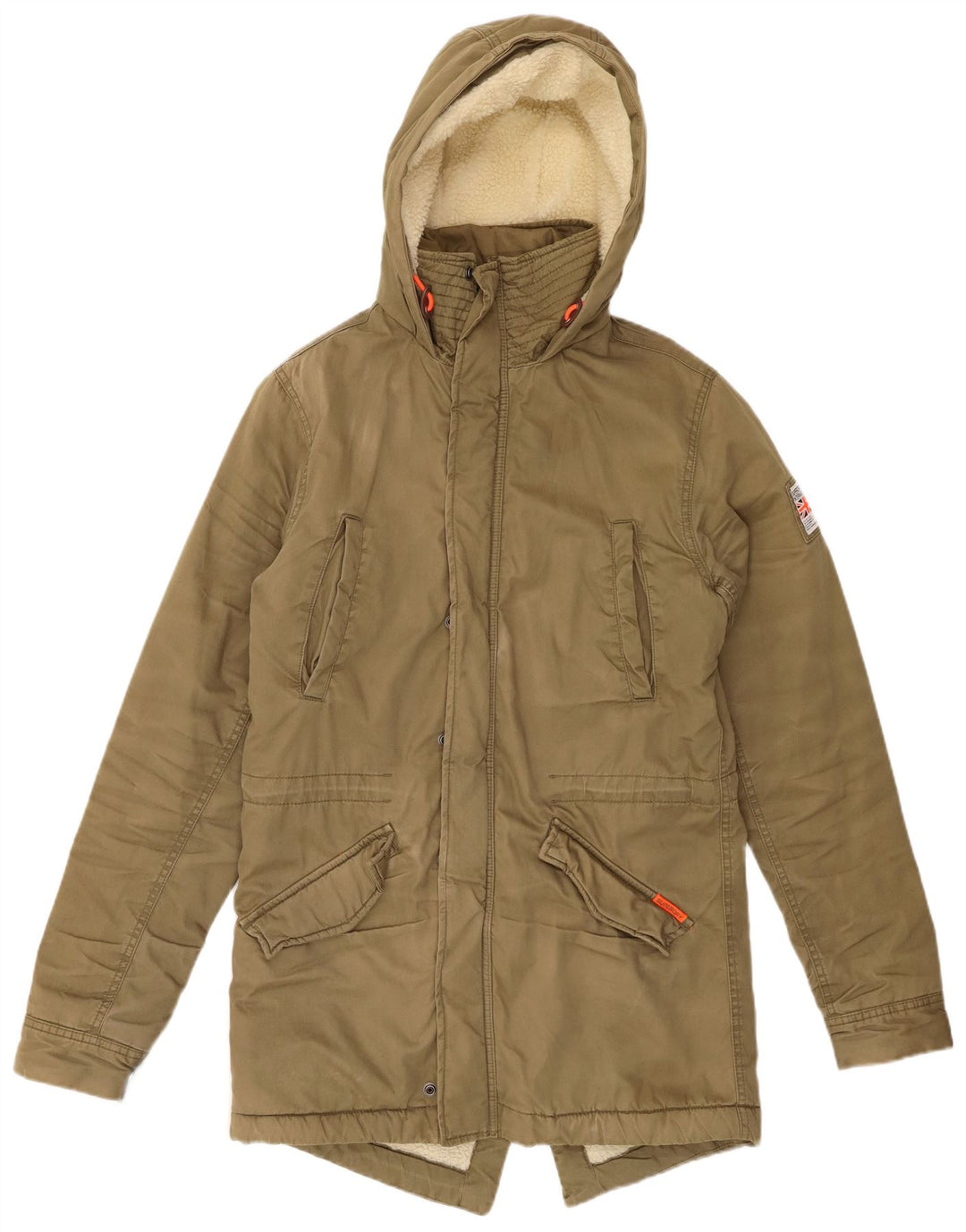 SUPERDRY Muška The Rookie Sherpa Parka jakna s kapuljačom UK 36 Mala kaki