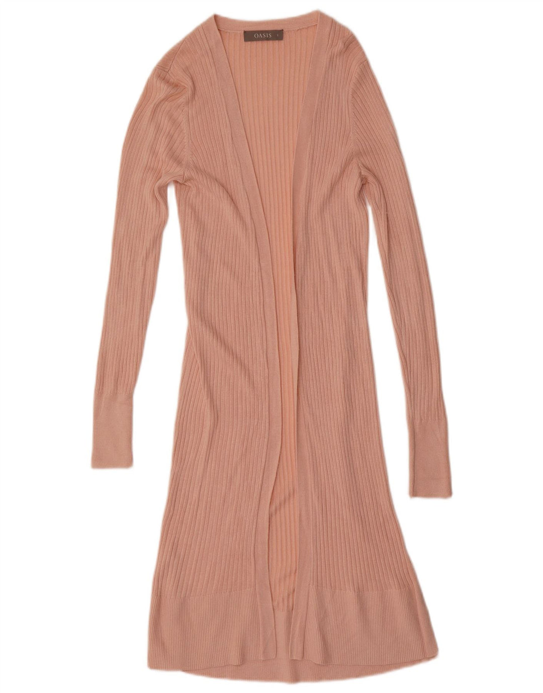 OASIS Womens Longline Open Cardigan Sweater UK 10 Small Pink