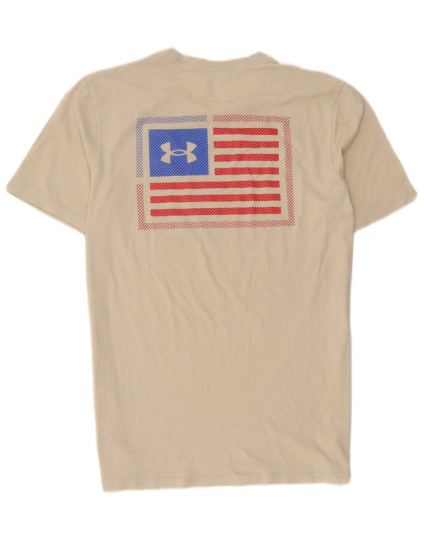Muška majica s grafičkim motivima Under Armour srednje bež boje